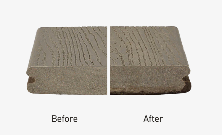 image on the left of before, image on the right of after