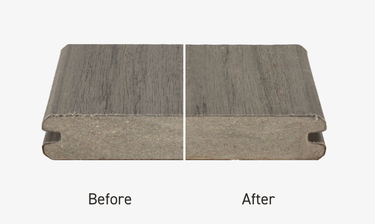 image on the left of before, image on the right of after