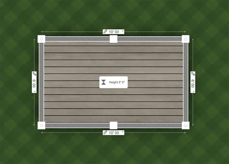 Design a unique deck from scratch in the deck designer tool