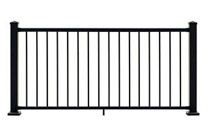 Aluminum deck railing panel with aluminum balusters