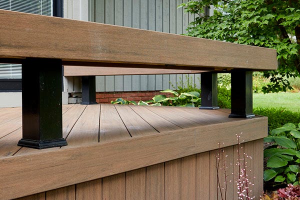 AZEK decking installation involving fascia board