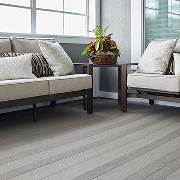 Backyard porch TimberTech Porch Coastline in assortment pattern