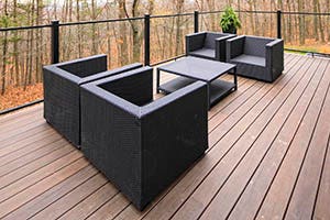 Deck Featuring TimberTech PRO Legacy Collection in Pecan with outdoor seating area