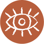 Illustrated icon of an open eye indicating appearance.