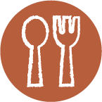 Illustration of a spoon and fork.