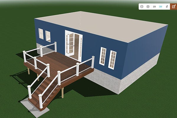 12 by 16 deck layout template