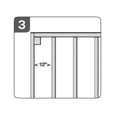 Deck floor joist spacing for a substructure with diagonal deck boards 12