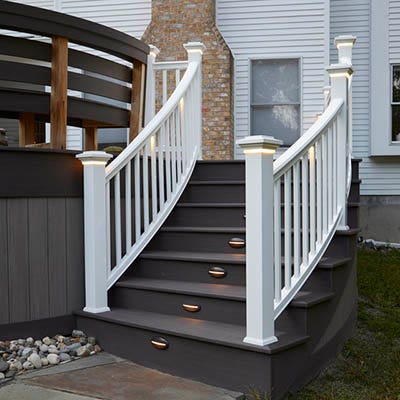 Deck post lights and more lighting options like riser lights