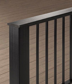 Deck Railing Materials Classic Composite Series Contemporary Rail in Black