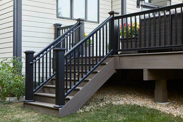 Deck renovation ideas involving stair design