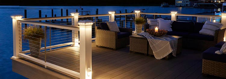 Premanent DIY deck lighting ideas are best implemented at time of build