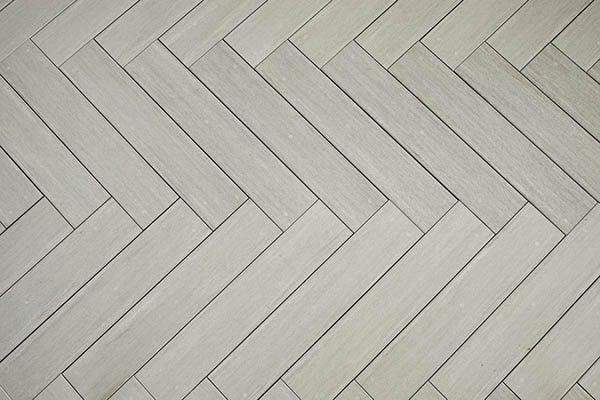 A herringbone deck with a tight woven pattern