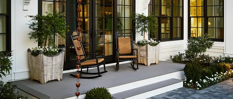 House and deck color combinations for white homes