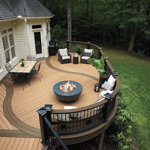Available space in your yard may dictate the size and shape of your deck