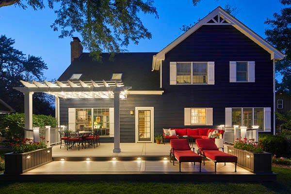 Modern deck designs with in-deck lighting