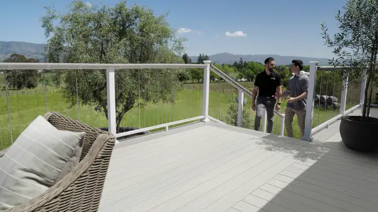 Homeowner talking with a pro contractor