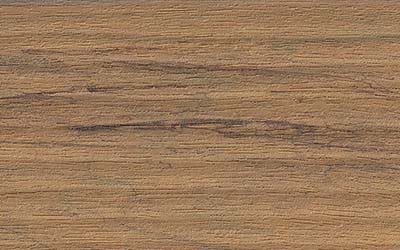 Close up decking swatch of Tigerwood from the Composite product line
