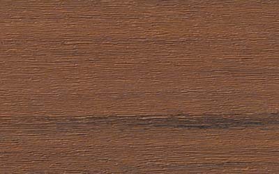 Close up decking board swatch of Mahogany from the Advanced PVC product line