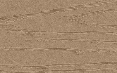 Close up decking board swatch of Brownstone from the Advanced PVC product line