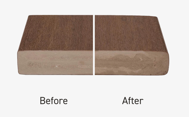 before and after decking image