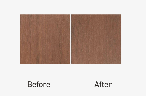 before and after decking image