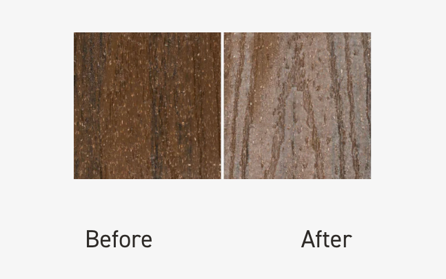 before and after decking image