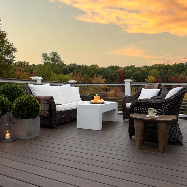 Michelle's deck at sunset