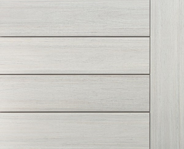 A detailed shot of the warm gray decking from the Boardwalk line. inthe Landmark Collection.
