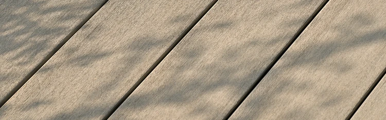 Close up picture of Coastline decking witih wood grain detail