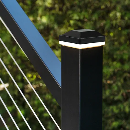 3” Post Cap Light in Clear color