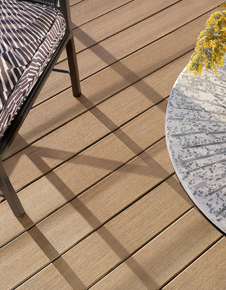 Detail shot of Trina's decking