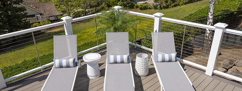 White composite railing by TimberTech