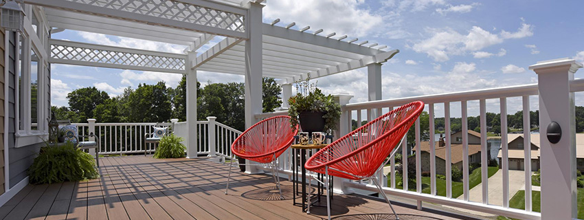 Covered deck ideas TimberTech Pergola & Capped Polymer Decking