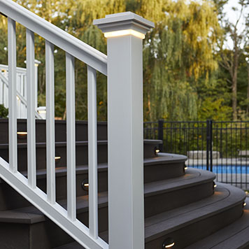 Deck-Decorating-Ideas-TimberTech-White-Railing-Post-Cap-Light Deck-Decorating-Ideas-TimberTech-White-Railing-Post-Cap-Light