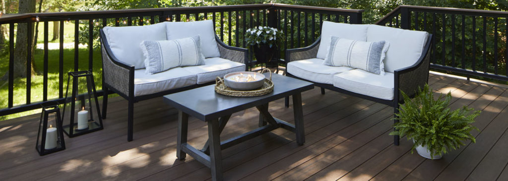 Outdoor deck lighting ideas with deck furniture