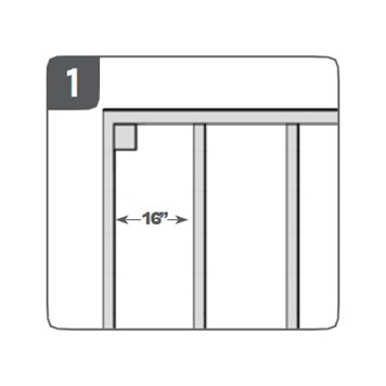 step 1 deck floor joist spacing 16" on center standard substructure