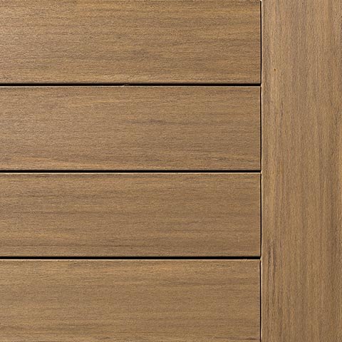 Weathered Teak Decking Swatch TimberTech Advanced PVC Vintage Collection