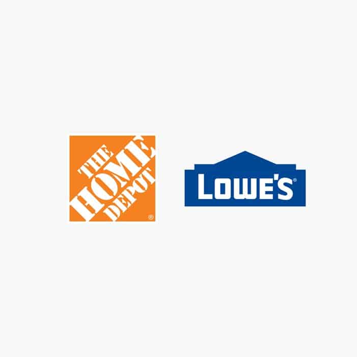 home depot lowes logos