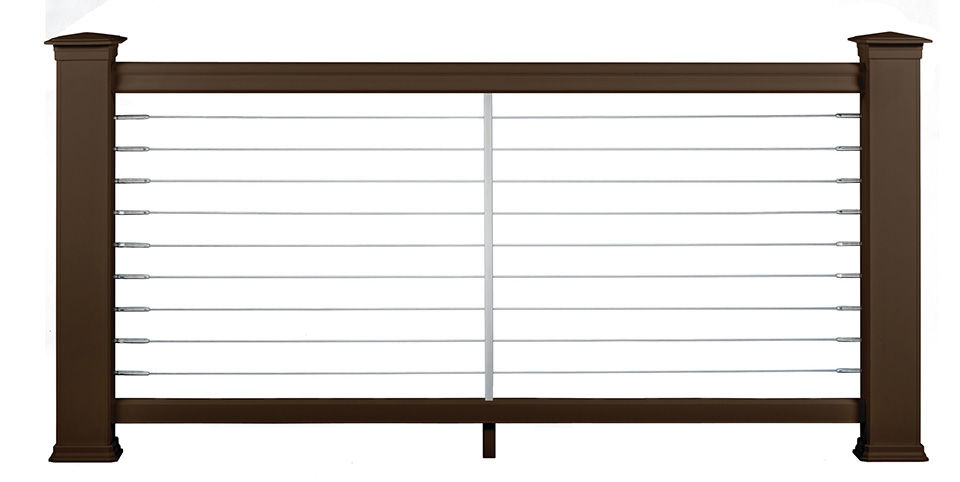 Composite Deck Railing Radiance Rail Panel Kona Cable