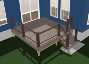 3d Rendering of 12x12 deck