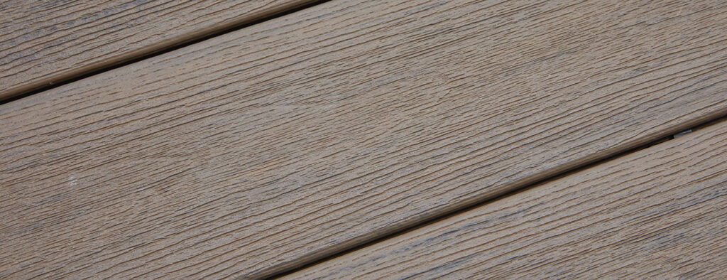 Composite Deck Designs Color Blending Grain Pattern Finish Featuring TimberTech PRO Reserve Collection Dark Roast