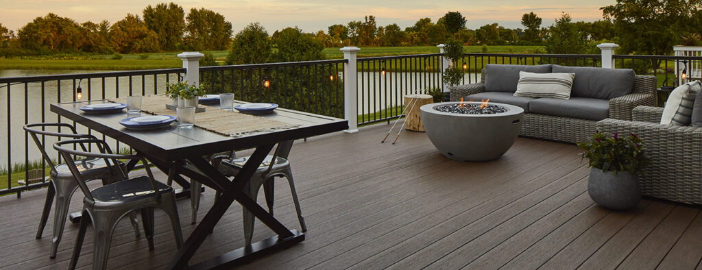 Composite Deck Color Ideas featuring TimberTech PRO Reserve in Dark Roast