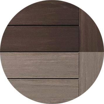 TimberTech AZEK Vintage Collection Dark Hickory Coastline Stack Swatch AZEK Deck Color Combinations