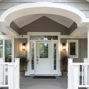 TimberTech AZEK Porch in Slate Gray Portico