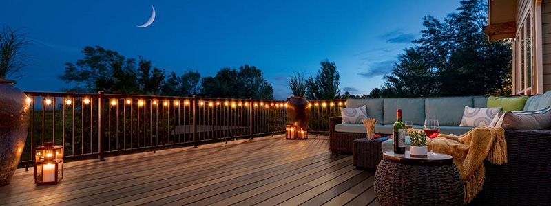 TimberTech-PRO-Legacy-Tigerwood-Pecan-Night TimberTech PRO Legacy Collection in Tigerwood & Pecan at night