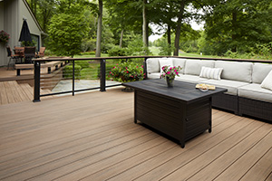 Capped Polymer Deck featuring TimberTech AZEK Vintage Collection in English Walnut