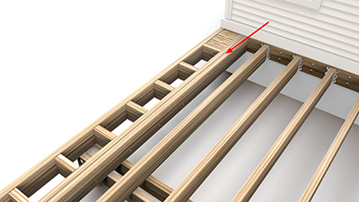 Double Picture Frame Blocking Add Second Support Joist