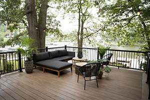 TimberTech AZEK Vintage Collection English Walnut Waterfront Deck