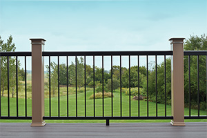 Composite & Aluminum Railing TimberTech Impression Rail Express With RadianceRail Posts