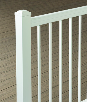 Aluminum Deck Railing Impression Rail Express in white